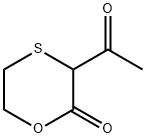 1,4-Oxathian-2-one, 3-acetyl- (9CI) Struktur