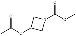 1-Azetidinecarboxylic  acid,  3-(acetyloxy)-,  methyl  ester Structure