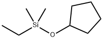 Cyclopentane,  [(ethyldimethylsilyl)oxy]- 化学構造式