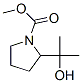1-Pyrrolidinecarboxylic  acid,  2-(1-hydroxy-1-methylethyl)-,  methyl  ester 化学構造式