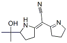 2H-Pyrrole-5-acetonitrile,  3,4-dihydro--alpha--[5-(1-hydroxy-1-methylethyl)-2-pyrrolidinylidene]-,  (-alpha-Z)- 化学構造式