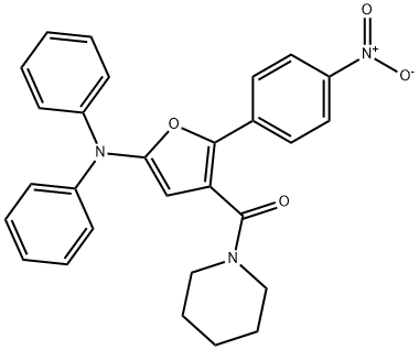 Methanone,  [5-(diphenylamino)-2-(4-nitrophenyl)-3-furanyl]-1-piperidinyl- 化学構造式