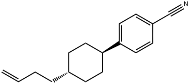 ４［トランス４（３ブテニル）シクロヘキシル］ベンゾニトリル 化学構造式