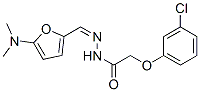 Acetic  acid,  2-(3-chlorophenoxy)-,  (2Z)-2-[[5-(dimethylamino)-2-furanyl]methylene]hydrazide 化学構造式