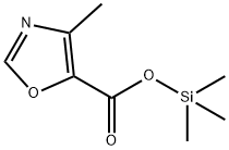 5-Oxazolecarboxylic  acid,  4-methyl-,  trimethylsilyl  ester Structure