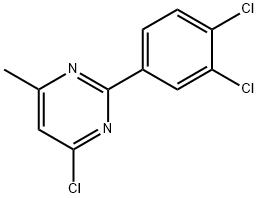 4-CHLORO-2-(3,4-DICHLOROPHENYL)-6-METHYLPYRIMIDINE 化学構造式