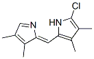 1H-Pyrrole,  2-chloro-5-[(Z)-(3,4-dimethyl-2H-pyrrol-2-ylidene)methyl]-3,4-dimethyl- 化学構造式