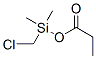 Silanol,  1-(chloromethyl)-1,1-dimethyl-,  1-propanoate 化学構造式