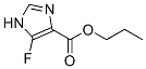 1H-Imidazole-4-carboxylic  acid,  5-fluoro-,  propyl  ester 化学構造式