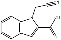 1-(cyanomethyl)-1H-indole-2-carboxylic acid 化学構造式