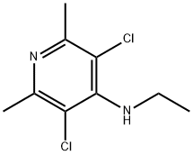 4-Pyridinamine,  3,5-dichloro-N-ethyl-2,6-dimethyl- 化学構造式