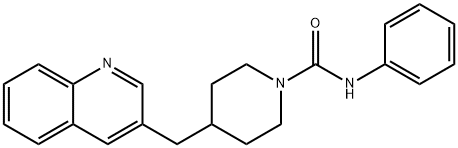 N-苯基-4-(3-喹啉基甲基)-1-哌啶甲酰胺, 959151-50-9, 结构式