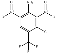 3-Chloro-2,6-dinitro-4-trifluoromethylaniline 化学構造式