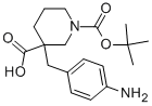 1-N-BOC-3-(4-AMINOBENZYL) PIPERIDINE-3-CARBOXYLIC ACID 化学構造式