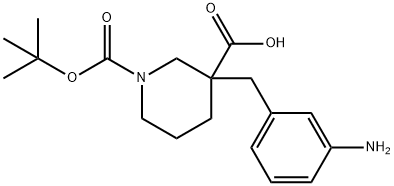 1-N-BOC-3-(3-AMINOBENZYL) PIPERIDINE-3-CARBOXYLIC ACID 化学構造式