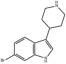 6-ブロモ-3-(ピペリジン-4-イル)-1H-インドール 化学構造式
