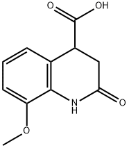 8-METHOXY-2-OXO-1,2,3,4-TETRAHYDROQUINOLINE-4-CARBOXYLIC ACID 化学構造式