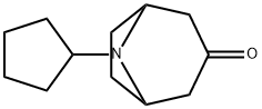 8-シクロペンチル-8-アザビシクロ[3.2.1]オクタン-3-オン 化学構造式