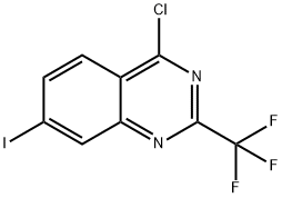 QUINAZOLINE, 4-CHLORO-7-IODO-2-(TRIFLUOROMETHYL)- 化学構造式