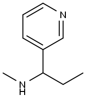 N-甲基-1-(吡啶-3-基)丙烷-1-胺 结构式