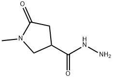 1-METHYL-5-OXO-3-PYRROLIDINECARBOHYDRAZIDE 化学構造式