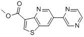 METHYL 6-(PYRAZIN-2-YL)THIENO[3,2-B]PYRIDINE-3-CARBOXYLATE 化学構造式