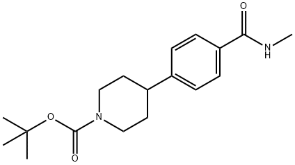 1-N-BOC-4-(4-METHYLCARBAMOYLPHENYL)PIPERIDINE Structure