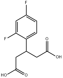3-(2,4-二氟苯基)-戊二酸 结构式