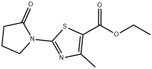 4-甲基-2-(2-氧代吡咯烷-1-基)-1,3-噻唑-5-羧酸乙酯, 959307-64-3, 结构式