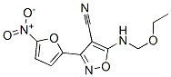 4-Isoxazolecarbonitrile,  5-[(ethoxymethyl)amino]-3-(5-nitro-2-furanyl)- 化学構造式