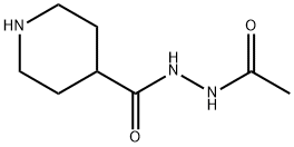 4-Piperidinecarboxylic  acid,  2-acetylhydrazide 化学構造式