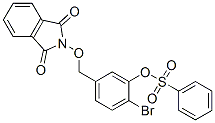 1H-Isoindole-1,3(2H)-dione, 2-[[4-bromo-3-[(benzenesulfonyl)oxy]phenyl ]methoxy]- 化学構造式