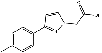 [3-(4-メチルフェニル)-1H-ピラゾール-1-イル]酢酸 化学構造式