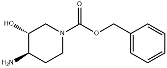 (3R,4R)-benzyl 4-aMino-3-hydroxypiperidine-1-carboxylate 化学構造式
