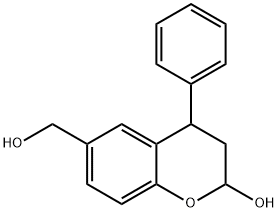 6-(hydroxyMethyl)-4-phenylchroMan-2-ol 化学構造式