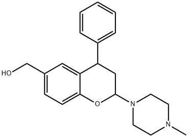 2H-1-Benzopyran-6-Methanol, 3,4-dihydro-2-(4-Methyl-1-piperazinyl)-4-phenyl- Structure
