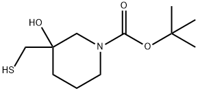 tert-butyl 3-hydroxy-3-(mercaptomethyl)piperidine-1-carboxylate Structure