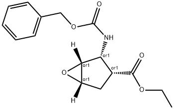 ALL-CIS-2-BENZYLOXYCARBONYLAMINO-6-OXA-BICYCLO[3.1.0]HEXANE-3-CARBOXYLIC ACID ETHYL ESTER 化学構造式
