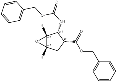 BENZYL (1R*,2R*,3R*,5S*)-2-(BENZYLOXYCARBONYLAMINO)-6-OXA-BICYCLO[3.1.0]HEXANE-3-CARBOXYLATE 化学構造式
