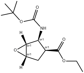 ETHYL (1S*,2R*,3R*,5R*)-2-(TERT-BUTOXYCARBONYLAMINO)-6-OXA-BICYCLO[3.1.0]HEXANE-3-CARBOXYLATE 结构式