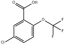 5-クロロ-2-(トリフルオロメトキシ)安息香酸 化学構造式