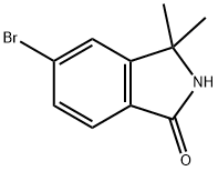 5-ブロモ-3,3-ジメチルイソインドリン-1-オン 化学構造式
