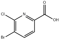 5-BroMo-6-chloro-pyridine-2-carboxylic acid 化学構造式