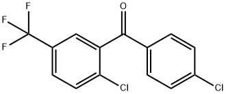 2′,4-ジクロロ-5′-(トリフルオロメチル)ベンゾフェノン 化学構造式
