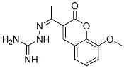Hydrazinecarboximidamide,  2-[1-(8-methoxy-2-oxo-2H-1-benzopyran-3-yl)ethylidene]- 化学構造式