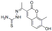 Hydrazinecarbothioamide,  2-[1-(7-hydroxy-8-methyl-2-oxo-2H-1-benzopyran-3-yl)ethylidene]- 化学構造式
