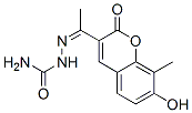 Hydrazinecarboxamide,  2-[1-(7-hydroxy-8-methyl-2-oxo-2H-1-benzopyran-3-yl)ethylidene]- 化学構造式