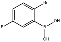 2-ブロモ-5-フルオロフェニルボロン酸 化学構造式