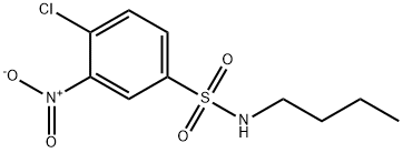N-ブチル-4-クロロ-3-ニトロベンゼンスルホンアミド 化学構造式