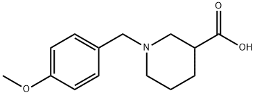 1-(4-methoxybenzyl)piperidine-3-carboxylic acid 结构式